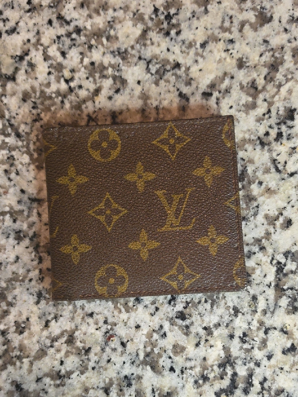 Louis Vuitton Brown Monogram Canvas Card Holder with Gold Motifs